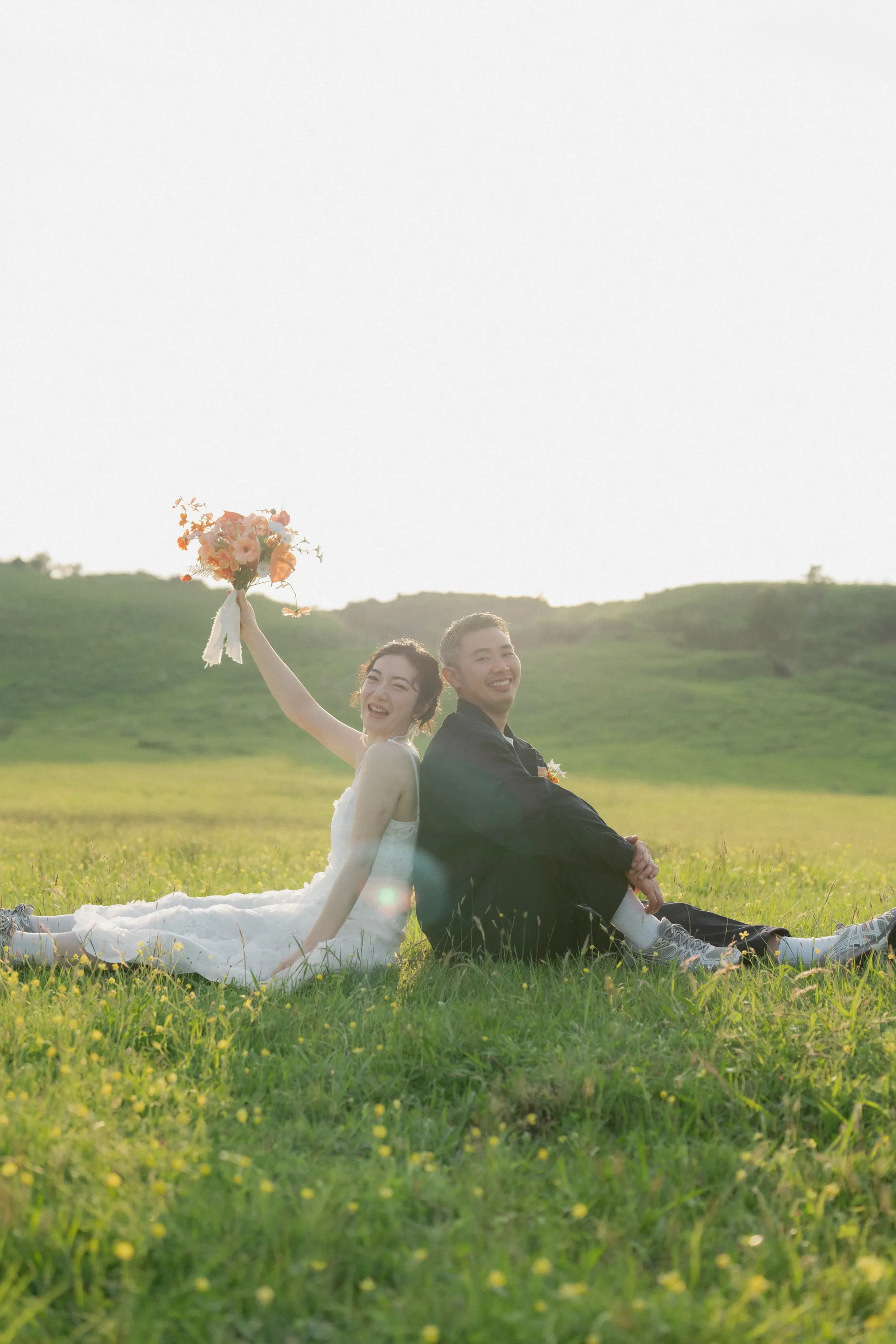 撮影場所が阿蘇のウェディングフォト