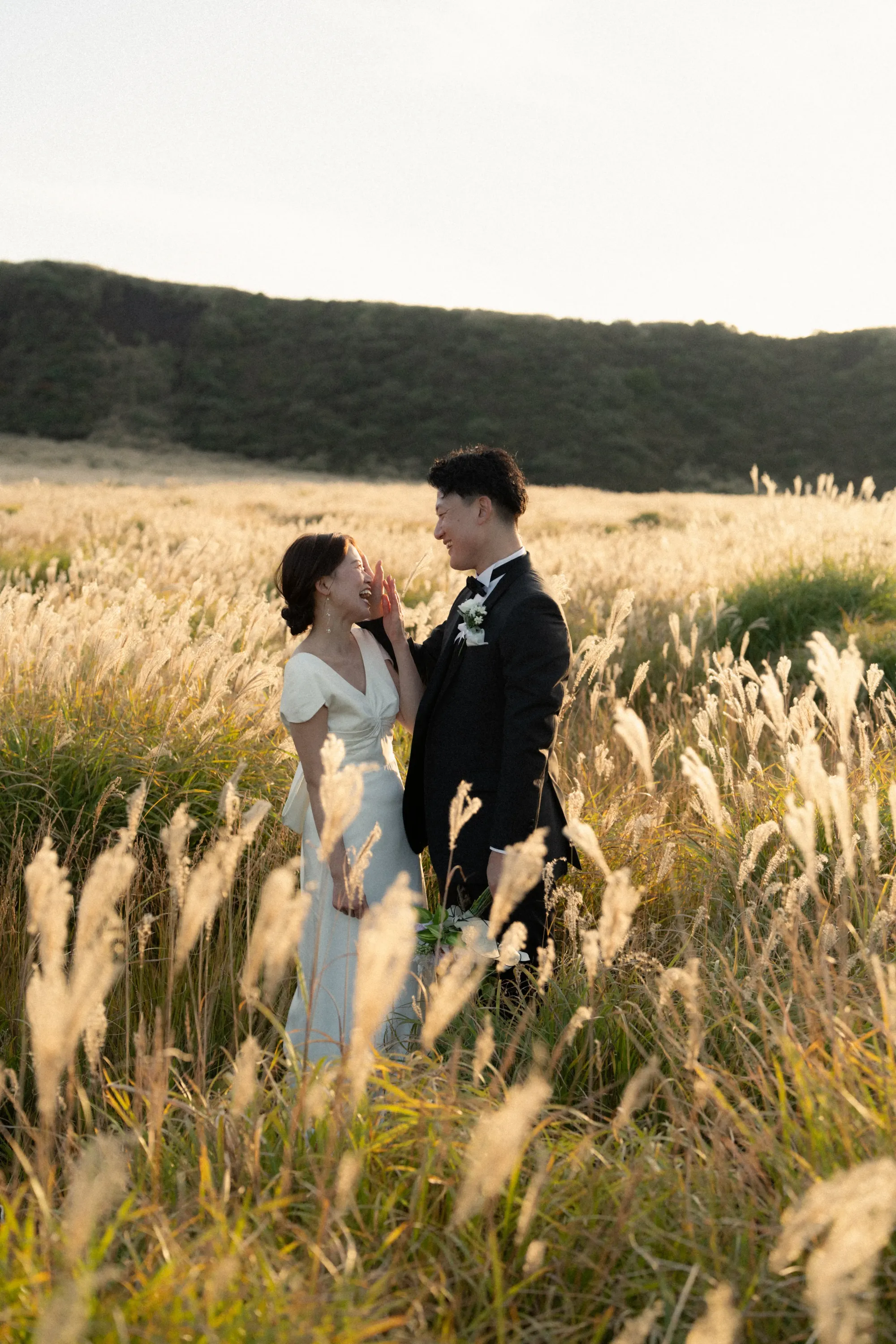 撮影場所が阿蘇のウェディングフォト