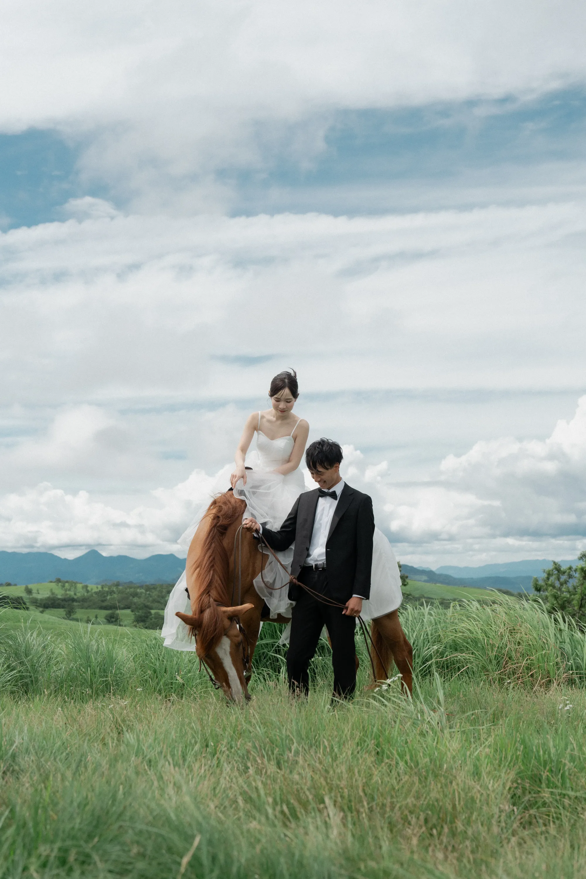 撮影場所が阿蘇のウェディングフォト