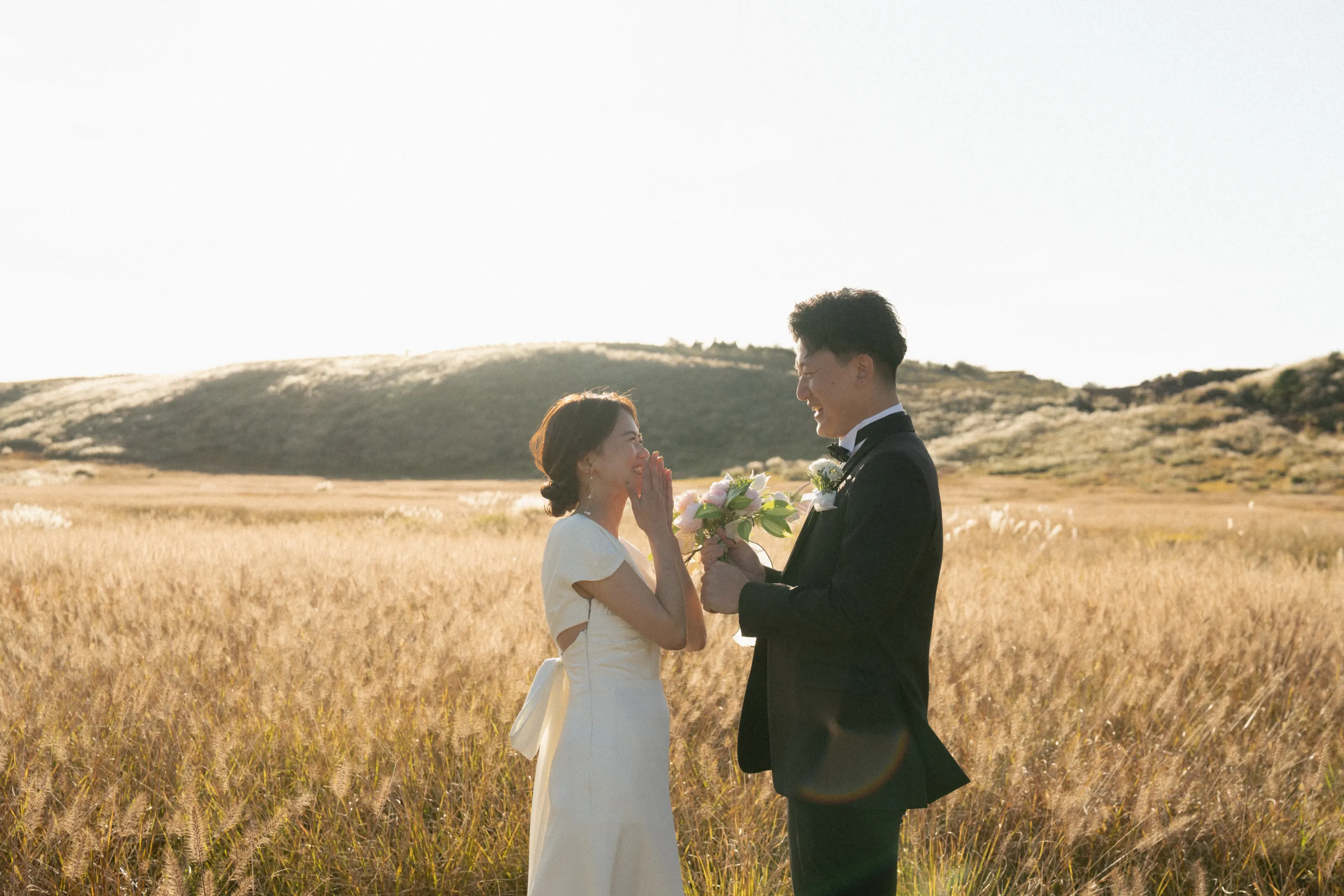 撮影場所が阿蘇のウェディングフォト