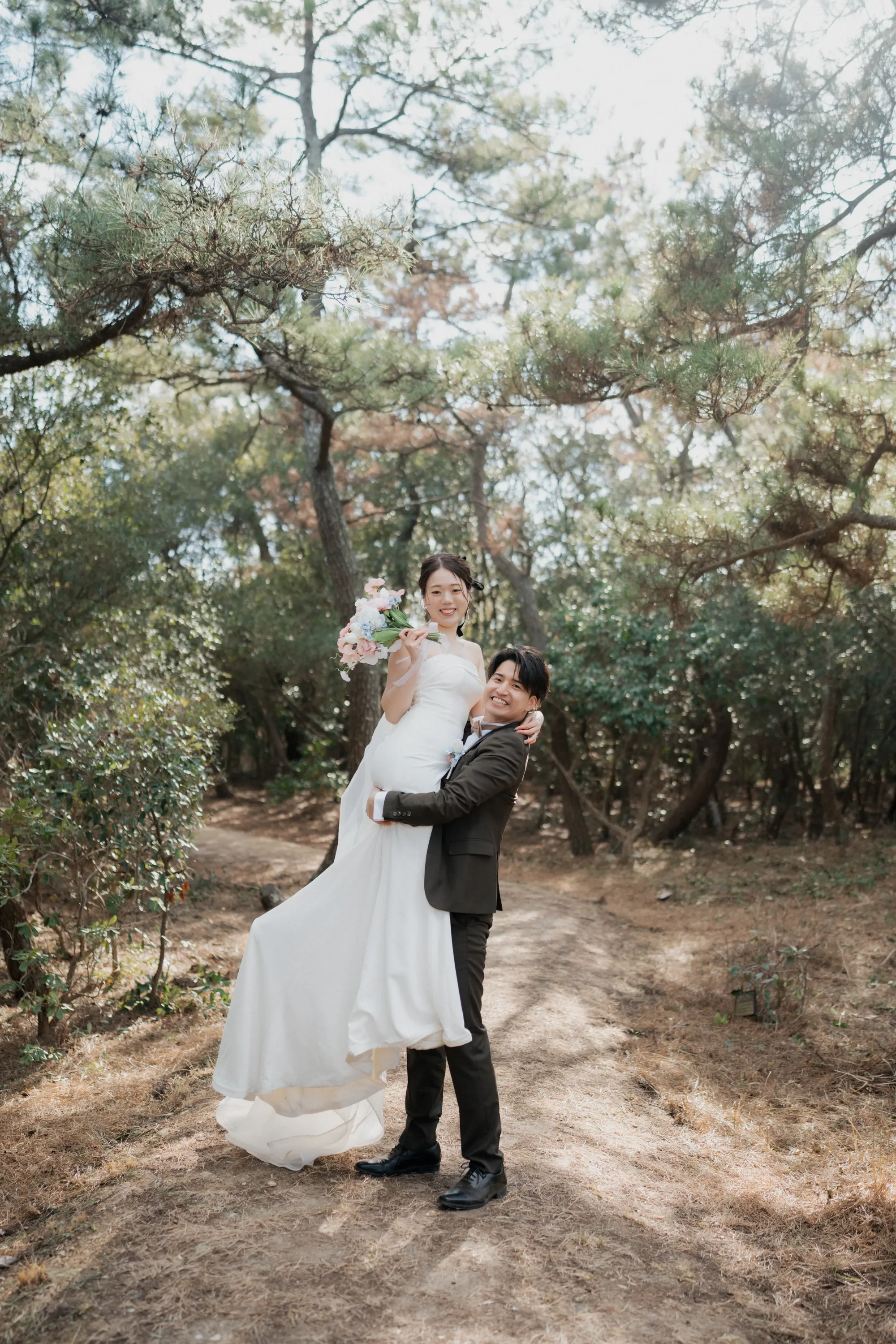 撮影場所が伊良湖岬のウェディングフォト