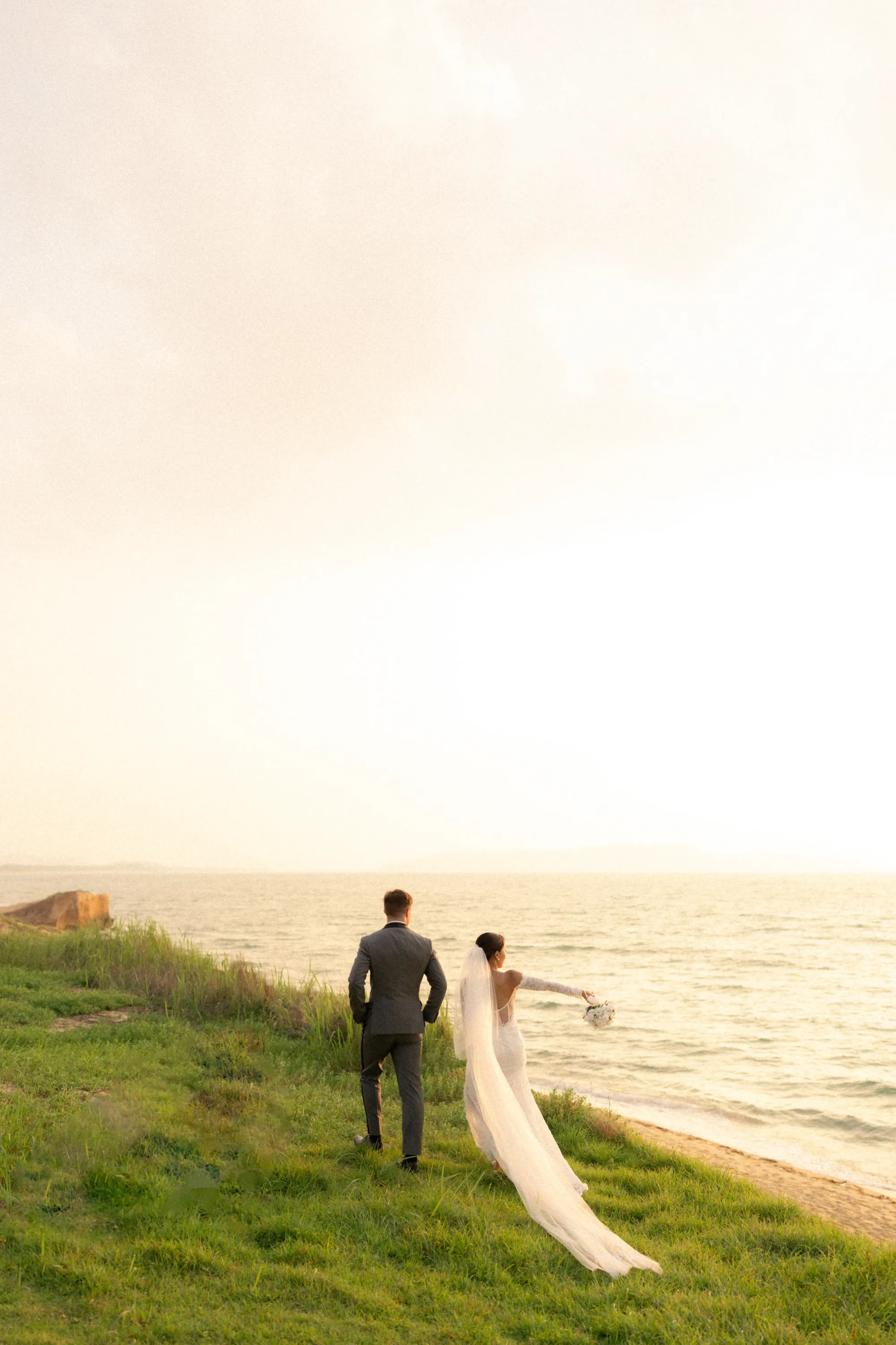 撮影場所が奈多のウェディングフォト