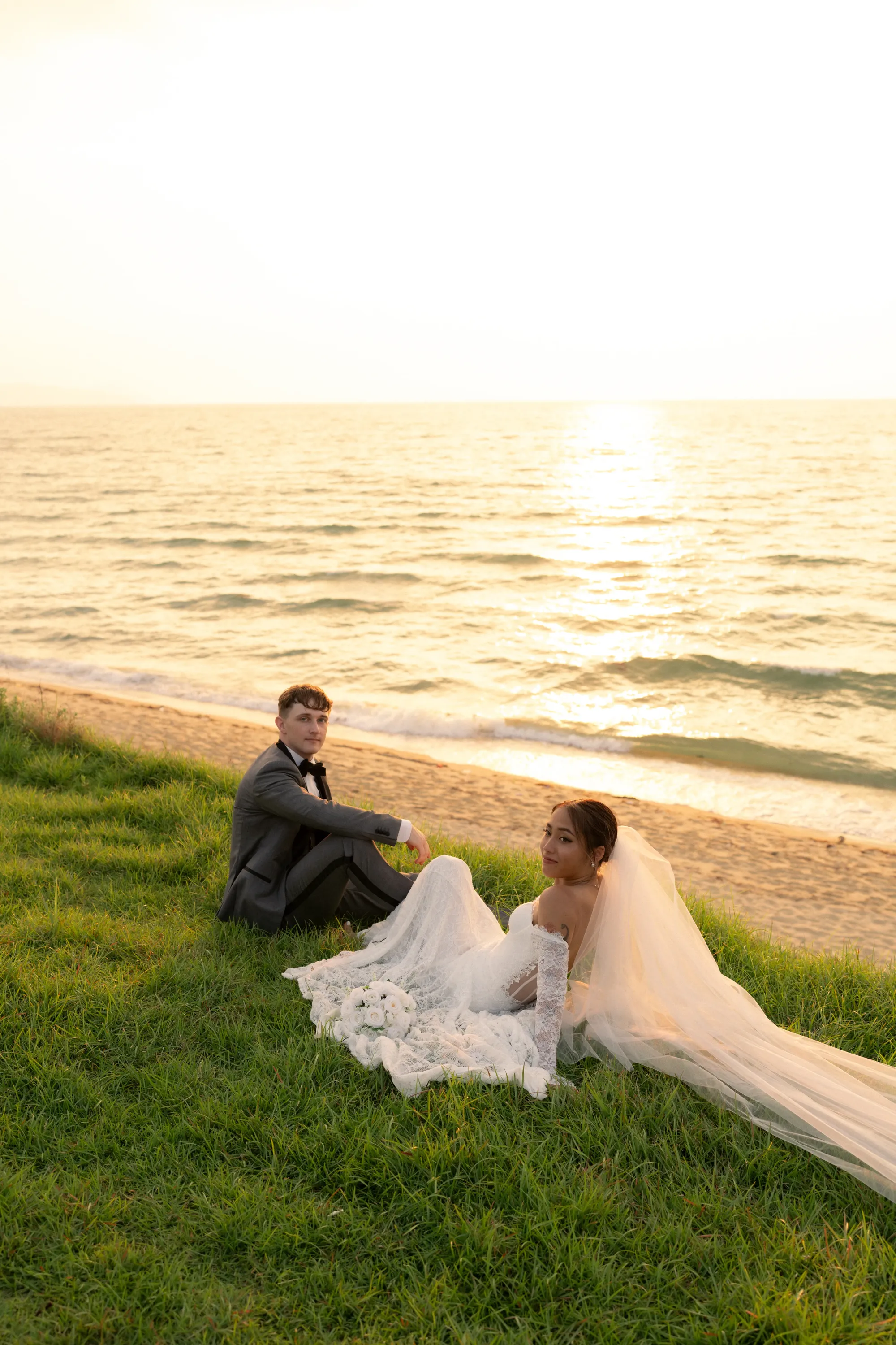 撮影場所が奈多のウェディングフォト