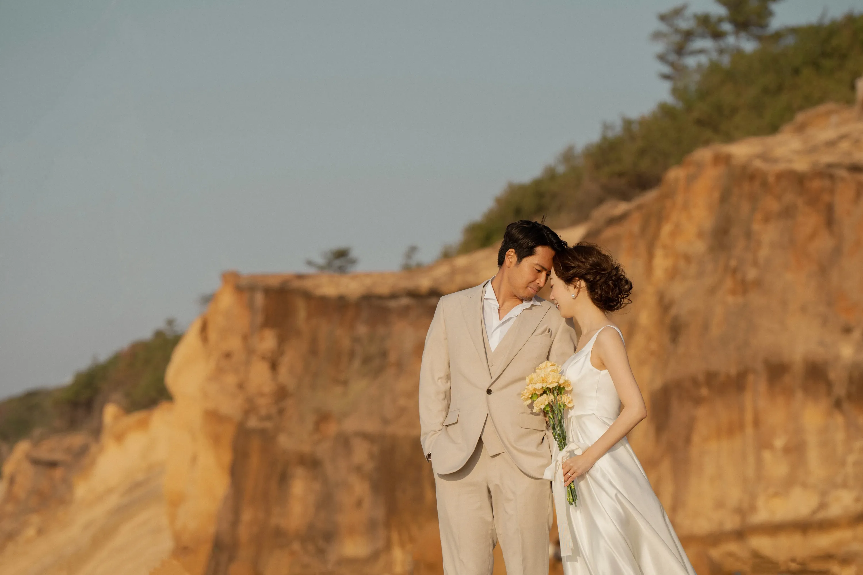 撮影場所が奈多のウェディングフォト