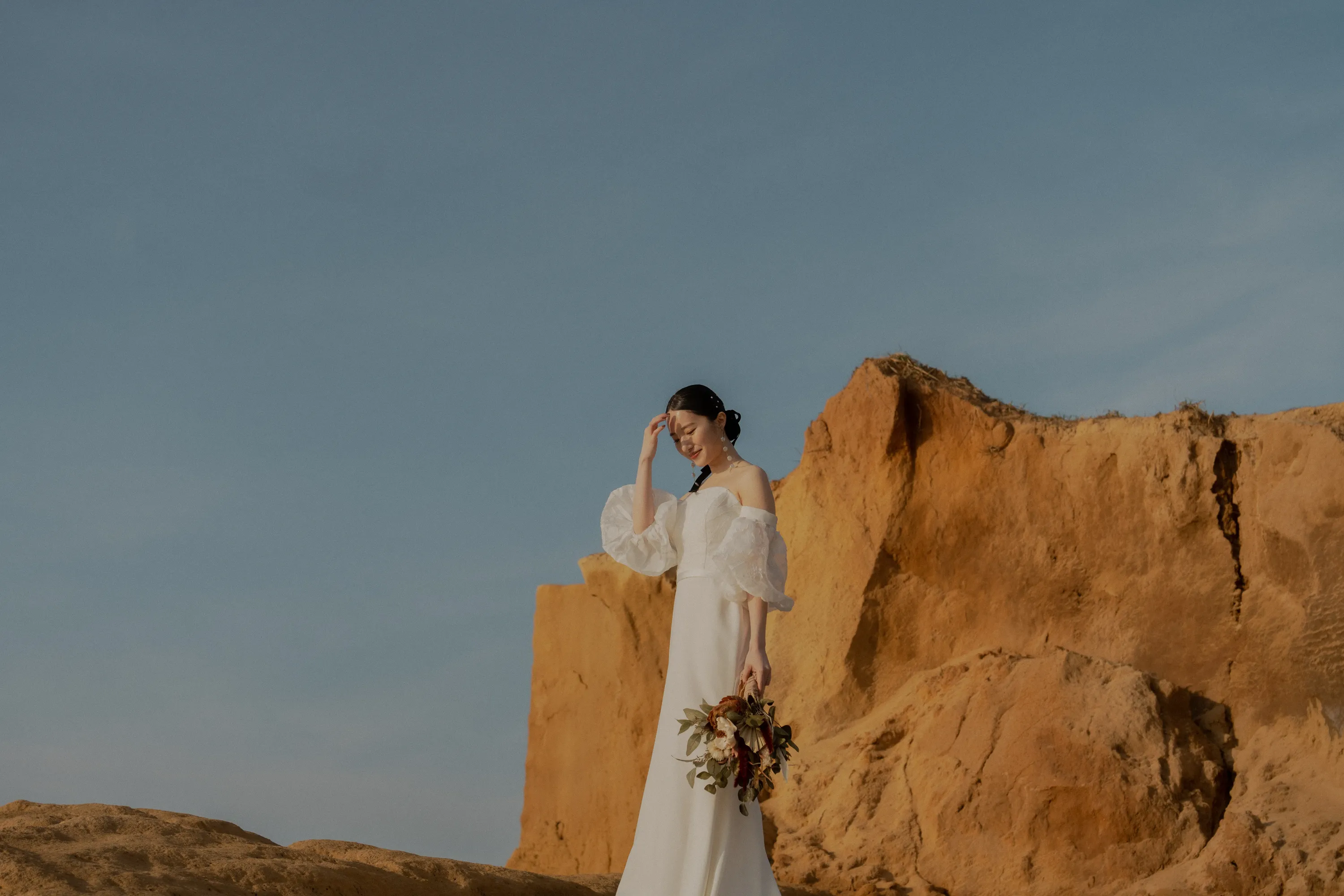 撮影場所が奈多のウェディングフォト